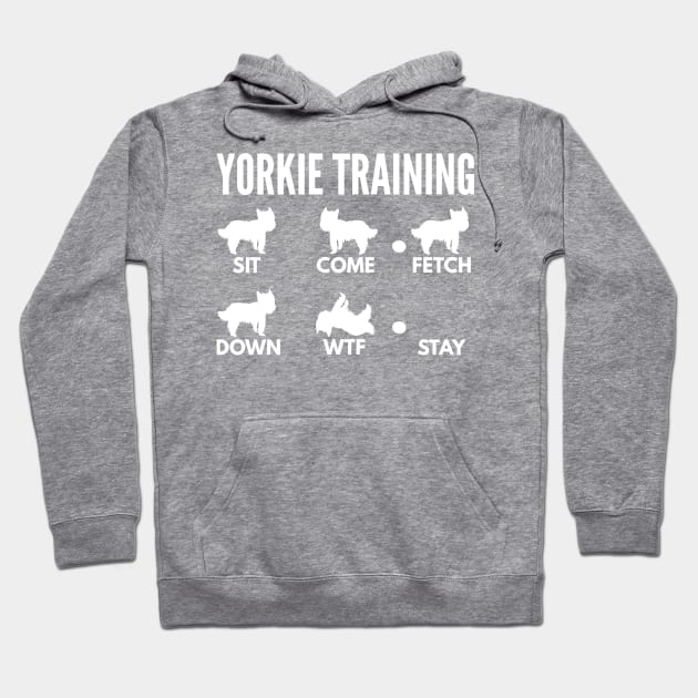 Yorkie Training Boxer Dog Tricks Hoodie by DoggyStyles